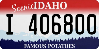 ID license plate I406800