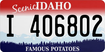 ID license plate I406802