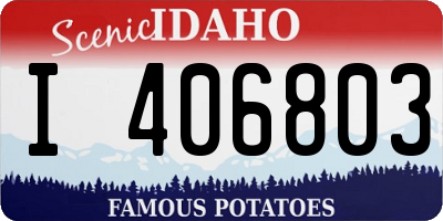 ID license plate I406803