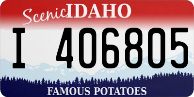 ID license plate I406805