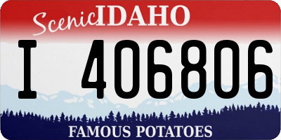 ID license plate I406806