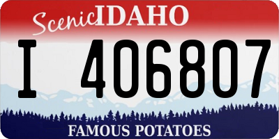 ID license plate I406807