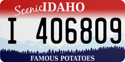 ID license plate I406809