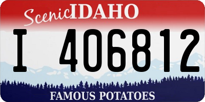 ID license plate I406812