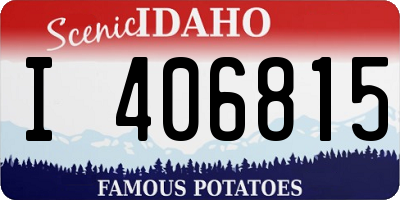 ID license plate I406815