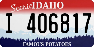 ID license plate I406817