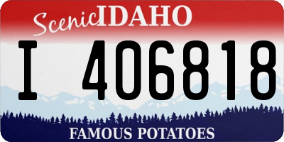 ID license plate I406818