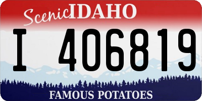 ID license plate I406819