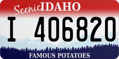 ID license plate I406820
