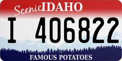 ID license plate I406822