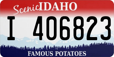 ID license plate I406823