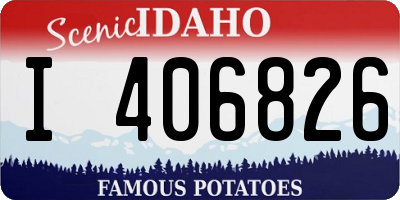 ID license plate I406826