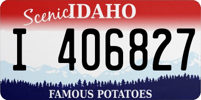ID license plate I406827
