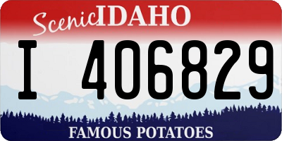 ID license plate I406829
