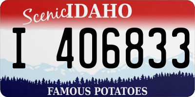 ID license plate I406833