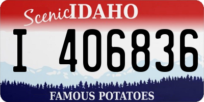 ID license plate I406836
