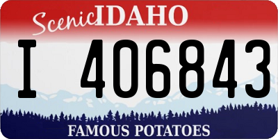 ID license plate I406843