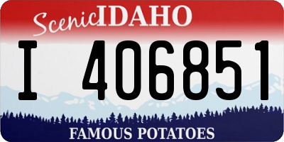 ID license plate I406851
