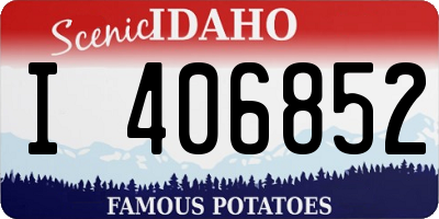 ID license plate I406852