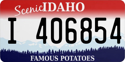 ID license plate I406854