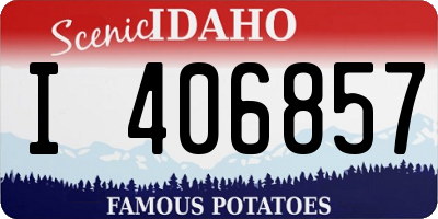 ID license plate I406857
