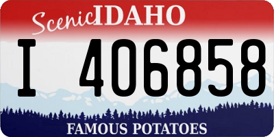 ID license plate I406858