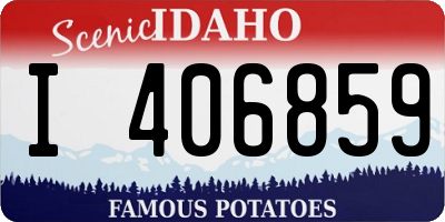 ID license plate I406859