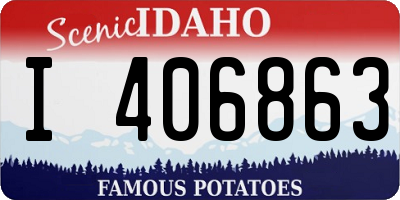 ID license plate I406863