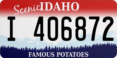 ID license plate I406872