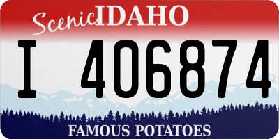 ID license plate I406874