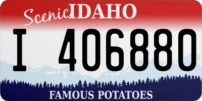 ID license plate I406880