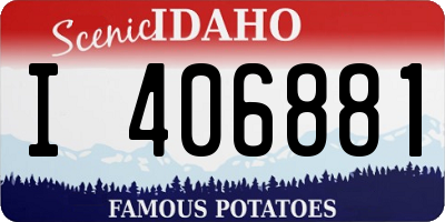 ID license plate I406881