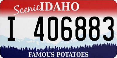 ID license plate I406883