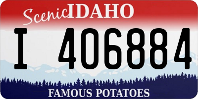 ID license plate I406884