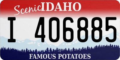 ID license plate I406885
