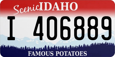 ID license plate I406889
