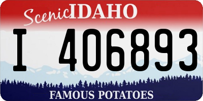 ID license plate I406893