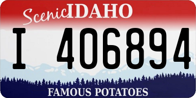 ID license plate I406894