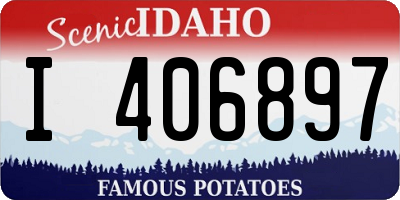 ID license plate I406897