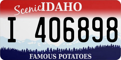 ID license plate I406898