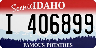 ID license plate I406899