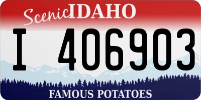ID license plate I406903