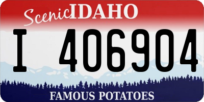 ID license plate I406904