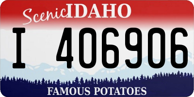 ID license plate I406906