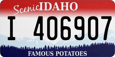 ID license plate I406907