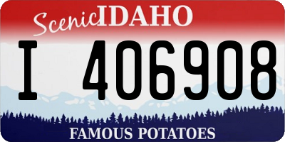 ID license plate I406908