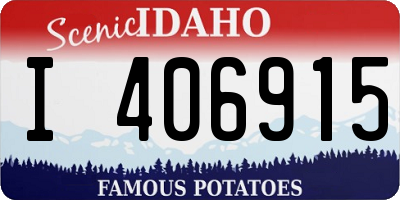 ID license plate I406915