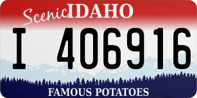 ID license plate I406916