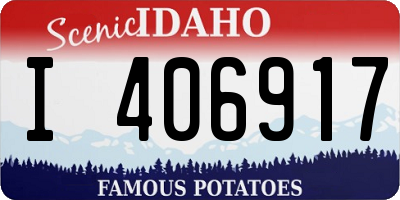 ID license plate I406917