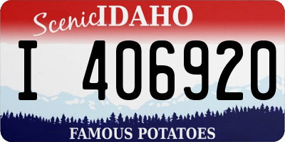 ID license plate I406920